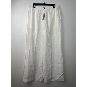 NWT J Crew Stratus Pant in Textured Satin Womens Medium Ivory Cream